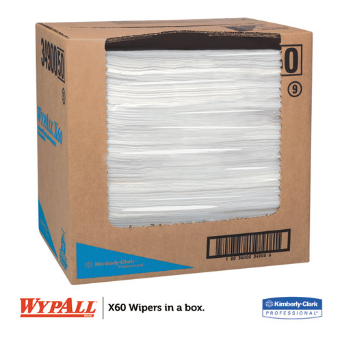 Picture of General Clean X60 Cloths, Flat Sheet, 12.5 x 16.8, White, 150/Box, 6 Boxes/Carton