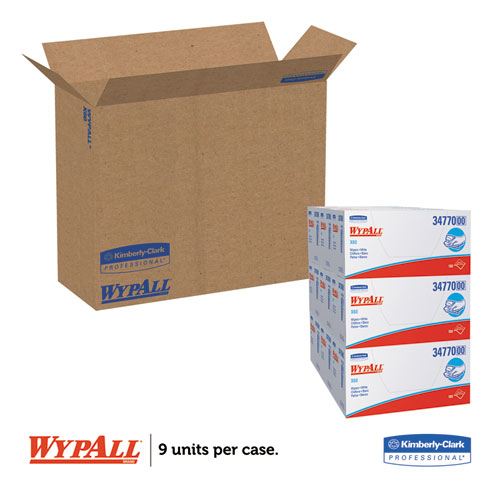 Picture of General Clean X60 Cloths, 1/4 Fold, 11 x 23, White, 100/Box, 9 Boxes/Carton