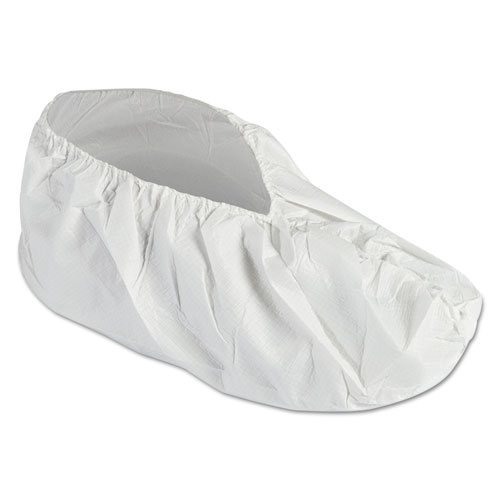 Picture of A40 Liquid and Particle Protection Shoe Covers, Medium, White, 400/Carton