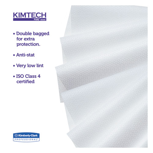 Picture of W4 Critical Task Wipers, Flat Double Bag, 12 x 12, Unscented, White, 100/Bag, 5 Bags/Carton