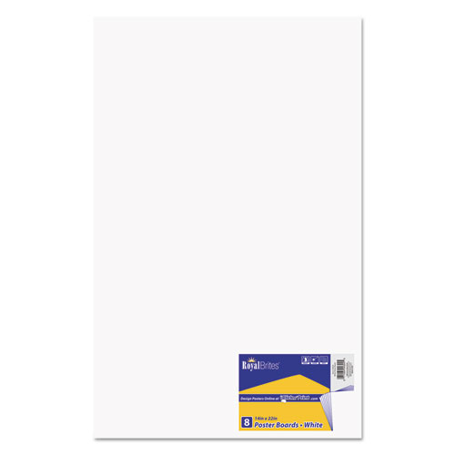 Picture of Premium Coated Poster Board, 14 x 22, White, 8/Pack