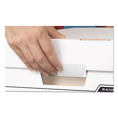 Picture of BINDERBOX Storage Boxes, Letter Files, 13.13" x 20.13" x 12.38", White/Blue, 12/Carton