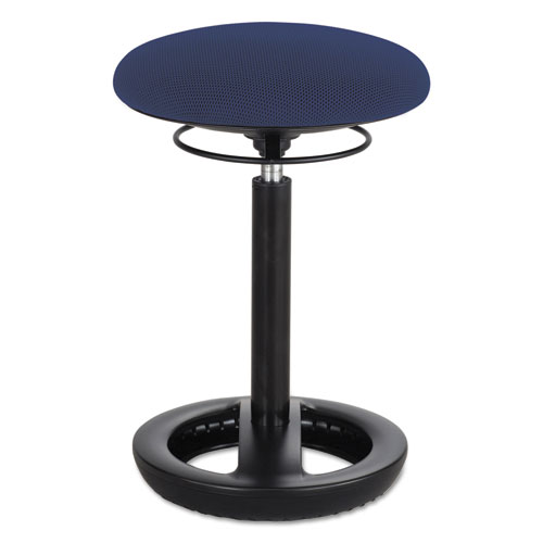 Picture of Twixt Desk Height Ergonomic Stool, Supports Up to 250 lb, 22.5" Seat Height, Blue Seat, Black Base