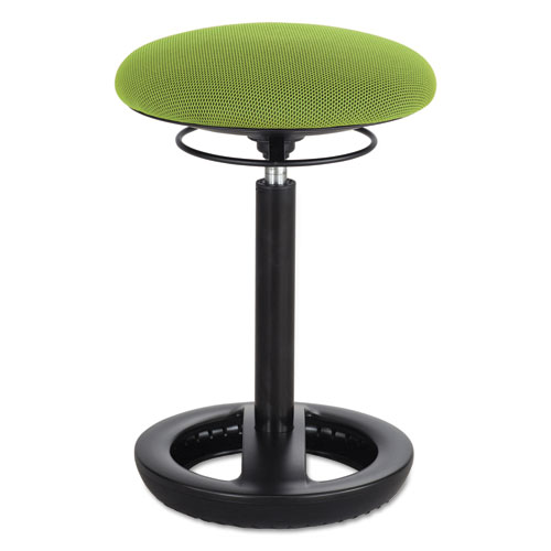 Picture of Twixt Desk Height Ergonomic Stool, Supports Up to 250 lb, 22.5" Seat Height, Green Seat, Black Base