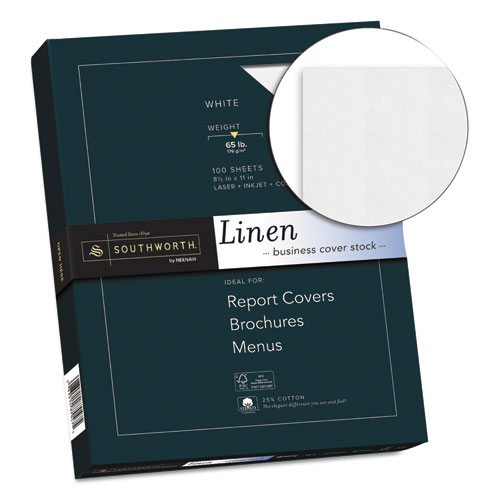 Picture of 25% Cotton Linen Cover Stock, 65 lb Cover Weight, 8.5 x 11, 100/Pack