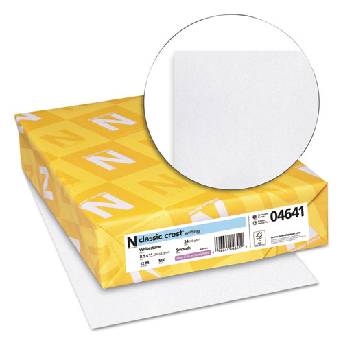 Picture of CLASSIC CREST Stationery Writing Paper, 24 lb Bond Weight, 8.5 x 11, Whitestone, 500/Ream