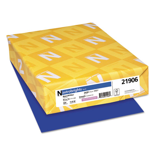 Picture of Color Paper, 24 lb Bond Weight, 8.5 x 11, Blast-Off Blue, 500/Ream
