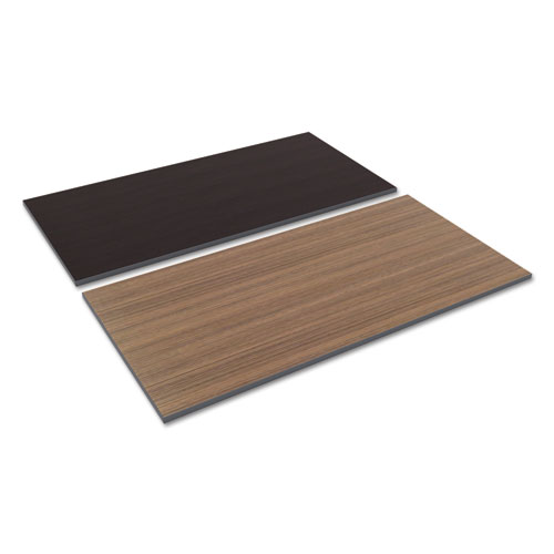 Picture of Reversible Laminate Table Top, Rectangular, 59.38w x 29.5d, Espresso/Walnut