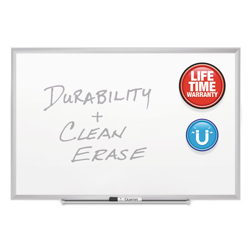 Classic+Series+Porcelain+Magnetic+Dry+Erase+Board%2C+96+x+48%2C+White+Surface%2C+Silver+Aluminum+Frame