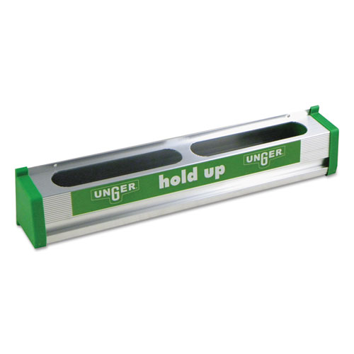 Picture of Hold Up Aluminum Tool Rack, 18w x 3.5d x 3.5h, Aluminum/Green