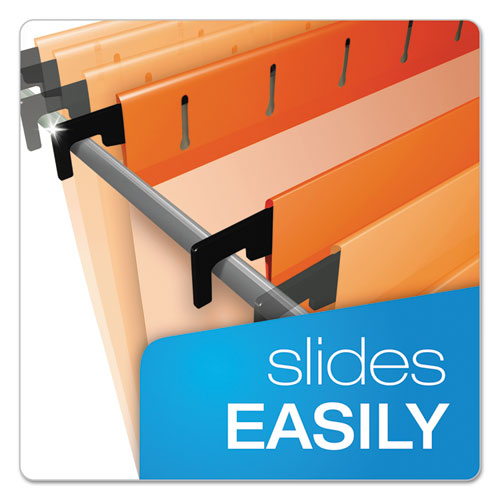 Picture of SureHook Hanging Folders, Letter Size, 1/5-Cut Tabs, Orange, 20/Box