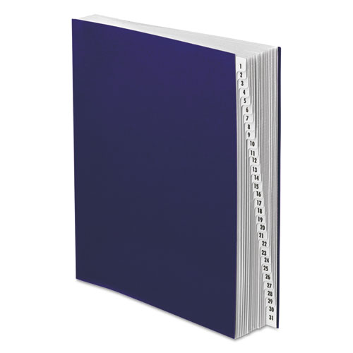 Picture of Expanding Desk File, 31 Dividers, Date Index, Letter Size, Dark Blue Cover