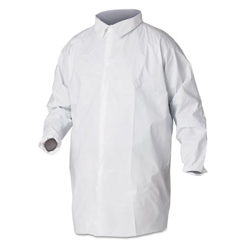 Picture of A40 Liquid and Particle Protection Lab Coats, X-Large, White, 30/Carton