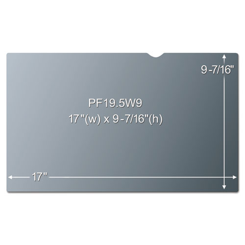 Picture of Frameless Blackout Privacy Filter for 19.5" Widescreen Flat Panel Monitor, 16:9 Aspect Ratio