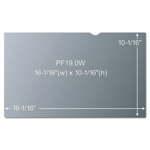 Picture of Frameless Blackout Privacy Filter for 19" Widescreen Flat Panel Monitor, 16:10 Aspect Ratio