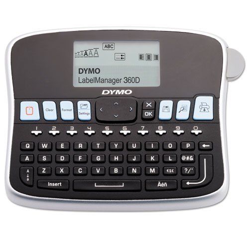 Picture of LabelManager 360D Label Maker, 2 Lines, 2.8 x 7.76 x 5.9