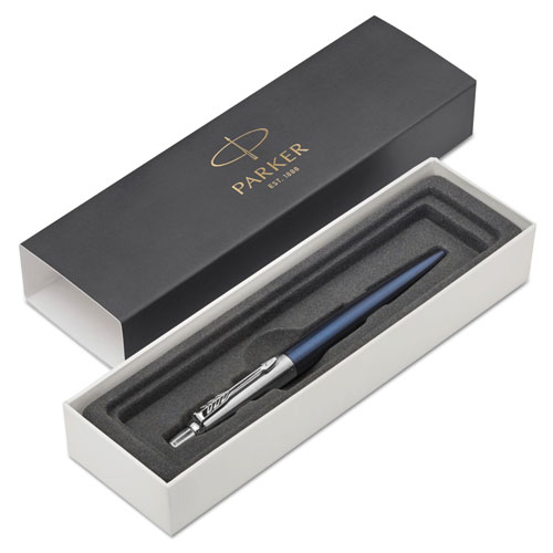 Picture of Jotter Ballpoint Pen, Retractable, Medium 1 mm, Blue Ink, Royal Blue/Chrome Barrel