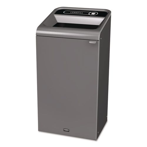 Picture of Configure Indoor Recycling Waste Receptacle, Landfill, 23 gal, Metal, Gray