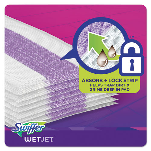 Picture of WetJet System Refill Cloths, 11.3" x 5.4", White, 24/Box