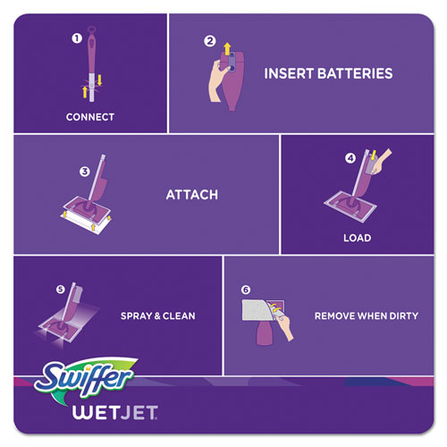 Picture of WetJet System Refill Cloths, 11.3" x 5.4", White, 24/Box