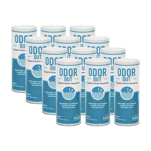 Picture of Odor-Out Rug/Room Deodorant, Lemon, 12 oz Shaker Can, 12/Box