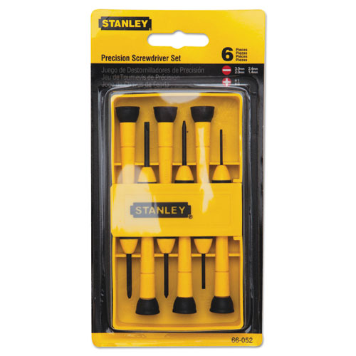 Picture of 6-Piece Precision Screwdriver Set, Black/Yellow