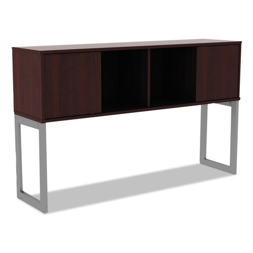 Picture of Alera Open Office Desk Series Hutch, 59w x 15d x 36.38h, Mahogany