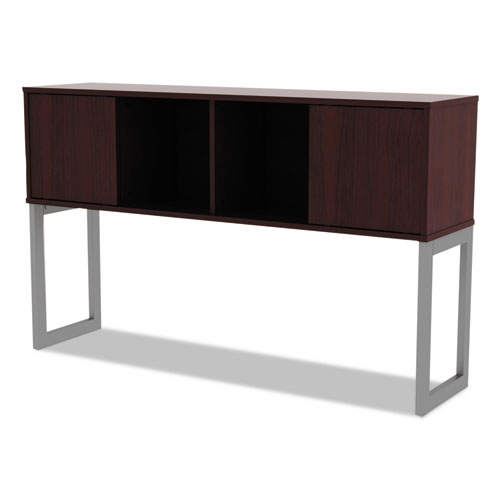 Picture of Alera Open Office Desk Series Hutch, 59w x 15d x 36.38h, Mahogany