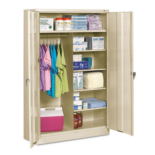 Picture of Jumbo Combination Steel Storage Cabinet, 48w x 24d x 78h, Putty