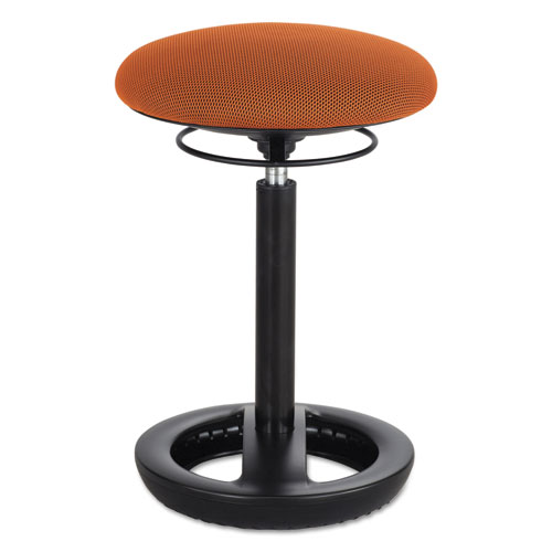 Picture of Twixt Desk Height Ergonomic Stool, Supports Up to 250 lb, 22.5" Seat Height, Orange Seat, Black Base