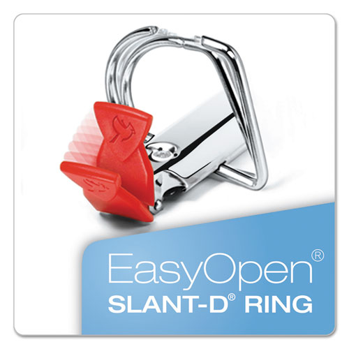 Picture of FreeStand Easy Open Locking Slant-D Ring Binder, 3 Rings, 4" Capacity, 11 x 8.5, White