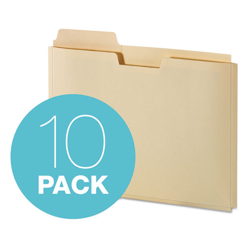 Picture of File Folder Pocket, 0.75" Expansion, Letter Size, Manila, 10/Pack