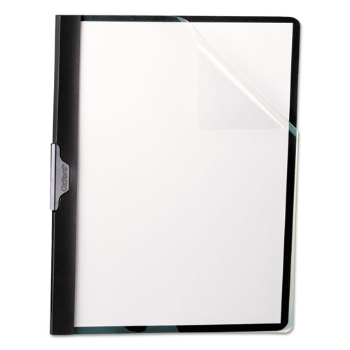 Picture of Ready Clip No-Punch Report Cover, ReadyClip Fastener, 8.5 x 11, Clear/Black