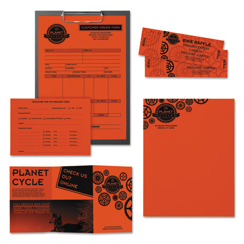 Picture of Color Paper, 24lb, 8 1/2 x 11, Orbit Orange, 500 Sheets