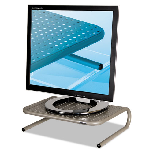 Picture of Metal Art Jr. Monitor Stand, 14.75" x 11" x 4.25", Pewter, Supports 40 lbs