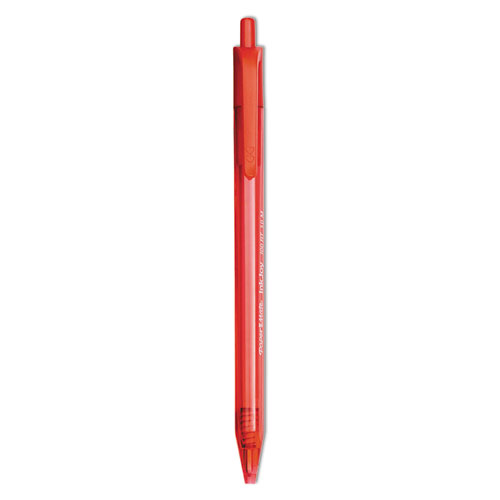 InkJoy+100+RT+Ballpoint+Pen%2C+Retractable%2C+Medium+1+mm%2C+Red+Ink%2C+Translucent+Red+Barrel%2C+Dozen