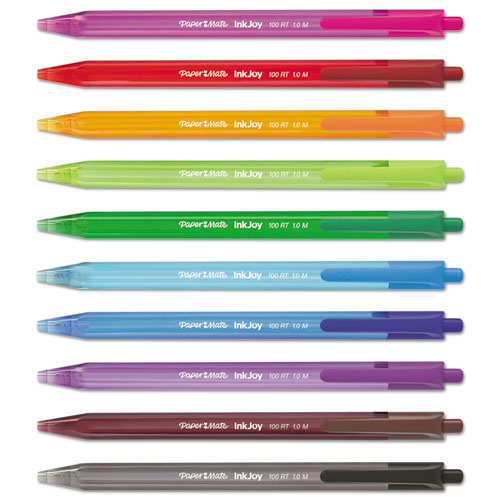 Picture of InkJoy 100 RT Ballpoint Pen, Retractable, Medium 1 mm, Assorted Ink and Barrel Colors, 20/Pack