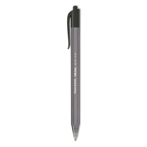 InkJoy+100+RT+Ballpoint+Pen%2C+Retractable%2C+Medium+1+mm%2C+Black+Ink%2C+Smoke%2FBlack+Barrel%2C+20%2FPack