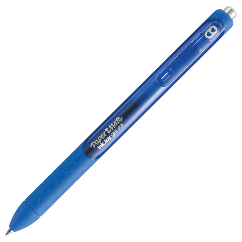 Picture of InkJoy Gel Pen, Retractable, Fine 0.5 mm, Blue Ink, Blue Barrel, Dozen