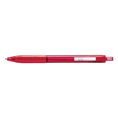 Picture of InkJoy 300 RT Ballpoint Pen, Refillable, Retractable, Medium 1 mm, Red Ink, Red Barrel, Dozen