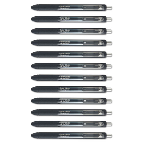 Picture of InkJoy Gel Pen, Retractable, Fine 0.5 mm, Black Ink, Black Barrel, Dozen