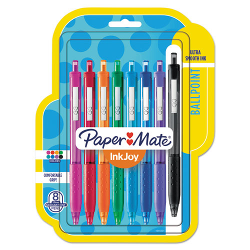 Inkjoy+300+Rt+Ballpoint+Pen+Retractable%2C+Medium+1+Mm%2C+Assorted+Ink+And+Barrel+Colors%2C+8%2Fpack