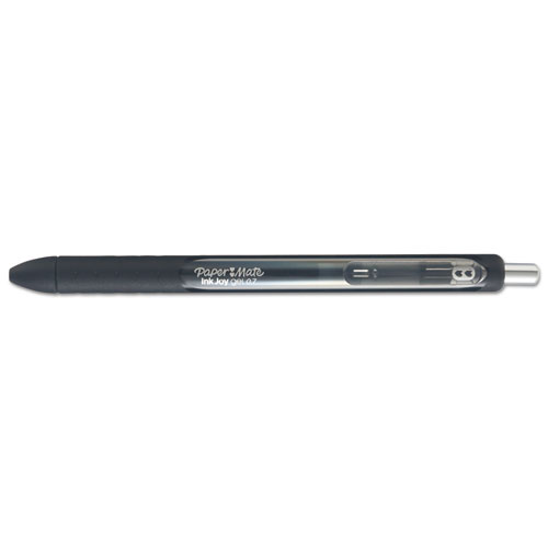 Picture of InkJoy Gel Pen, Retractable, Medium 0.7 mm, Black Ink, Black Barrel, Dozen