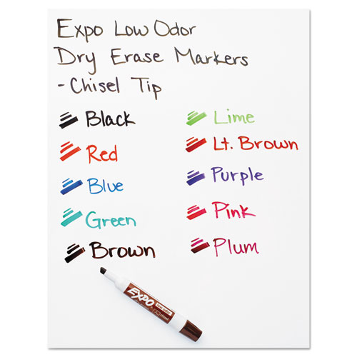 Picture of Low-Odor Dry-Erase Marker, Broad Chisel Tip, Green, Dozen