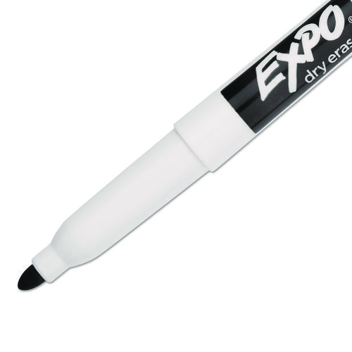 Picture of Low-Odor Dry-Erase Marker, Fine Bullet Tip, Black, Dozen