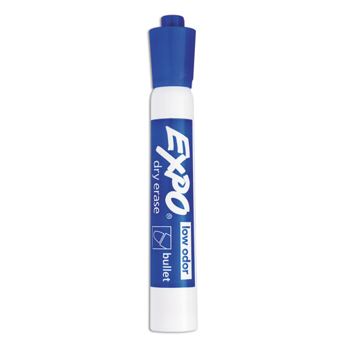 Low-Odor+Dry-Erase+Marker%2C+Medium+Bullet+Tip%2C+Blue%2C+Dozen