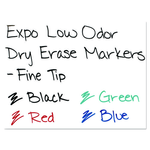 Picture of Low-Odor Dry-Erase Marker, Fine Bullet Tip, Black, Dozen