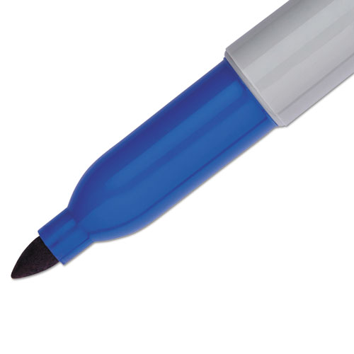 Picture of Fine Tip Permanent Marker Value Pack, Fine Bullet Tip, Blue, 36/Pack