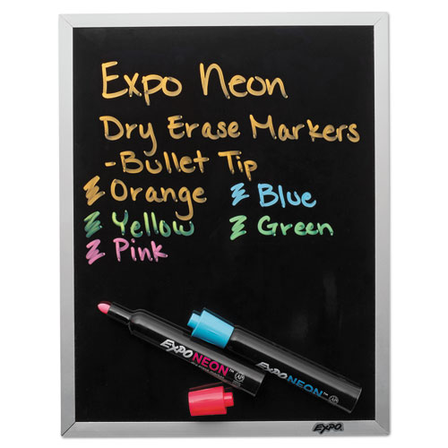 Picture of Neon Dry Erase Marker, Bullet Tip, Assorted, 5 per Pack