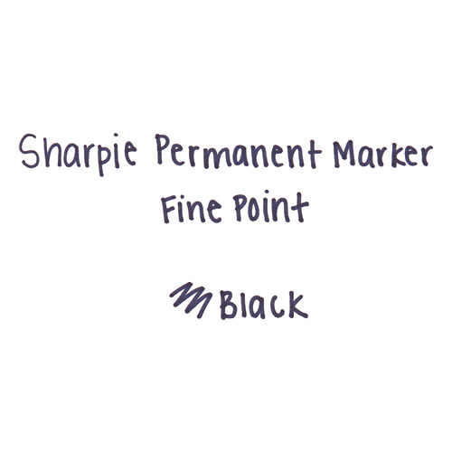 Picture of Fine Tip Permanent Marker, Black, 36/Pack